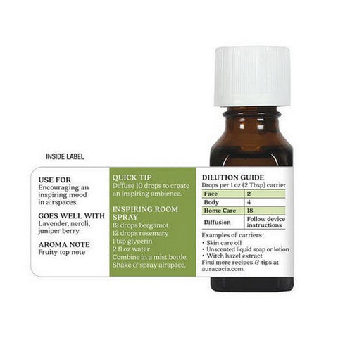 Aura Cacia, Essential Oil Bergamot, (citrus bergamia) 0.5 Fl Oz