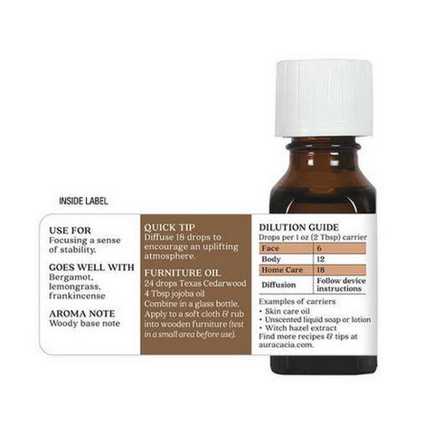 Aura Cacia, Essential Oil Cedarwood, 0.5 Fl Oz