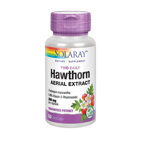 Solaray, Hawthorn Aerial Extract, 300 mg, 60 Veg Caps