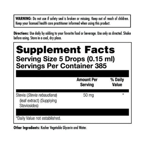 Kal, Pure Stevia Extract, Unflavored 2 Oz Kal