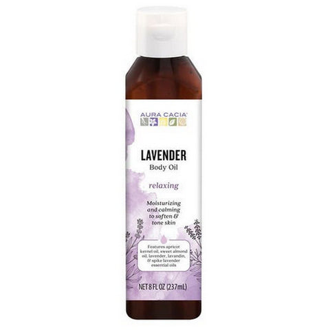 Aura Cacia, Aromatherapy Body Oil Relaxing Lavender, Lavender Harvest 8 Fl Oz