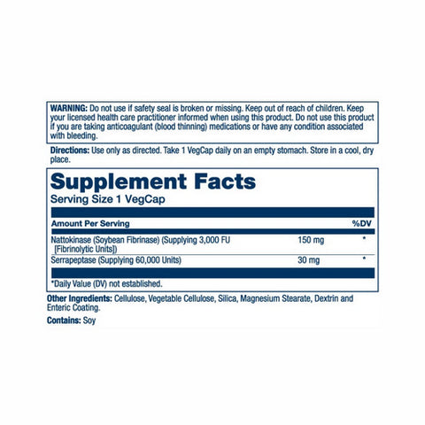 Solaray, Nattokinase Serrapeptase, 30  Count