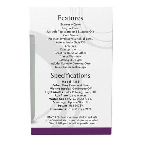 Now Foods, Portable USB Ultrasonic Oil Diffuser, 1 Count