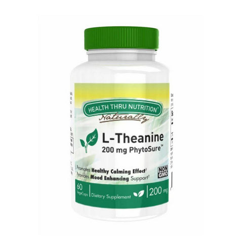 Health Thru Nutrition, L-Theanine, 200 mg, 60 Veg  Caps