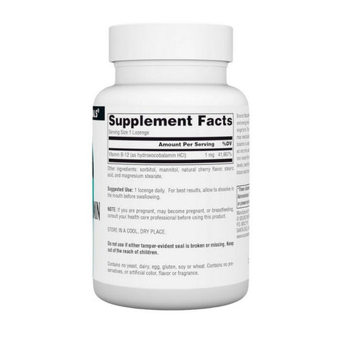 Source Naturals, HydroxoCobalamin Vitamin B-12 Cherry, 1 mg, 240 L  Ozenges