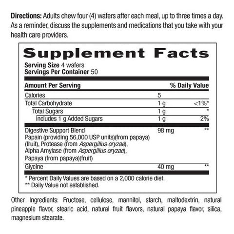 Country Life, Papaya Digestive Support, 200 Wafers