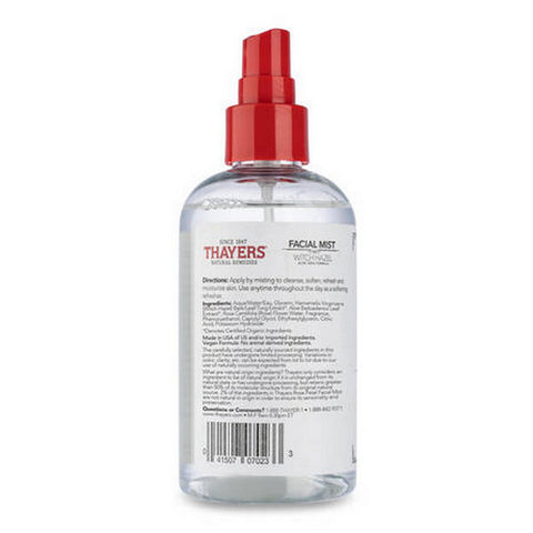 Thayers, Witch Hazel Facial Mist Toner Rose Petal, 8 Oz