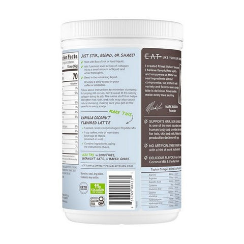 Primal Kitchen, Collagen Fuel Collagen Peptide Drink Mix Vanilla Coconut, 14.4 Oz