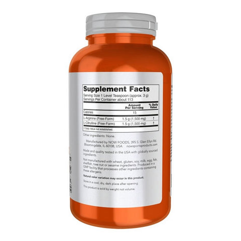 Now Foods, Arginine & Citrulline Powder, 12 Oz