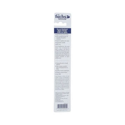 Fuchs Brushes, Adult Medium Record Multituft Nylon Bristle Toothbrush, Medium 1 EACH Fuchs Brushes