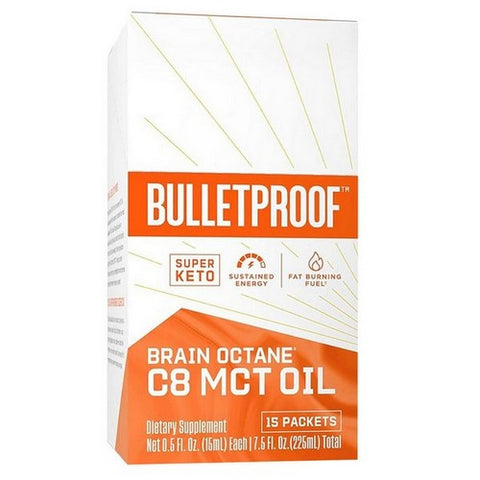 Bulletproof, Brain Octane C8 MCT Oil Packets, 7.5 Oz