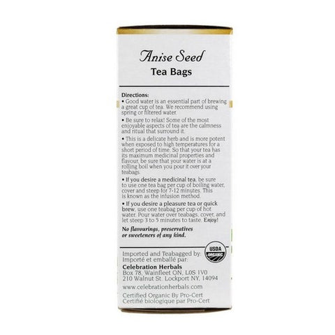 Celebration Herbals, Organic Anise Seed Tea, 24 Bags