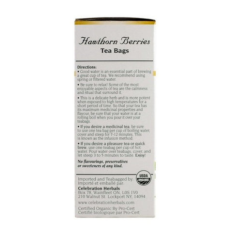 Celebration Herbals, Organic Hawthorn Berries Tea, 24 Bags