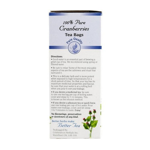 Celebration Herbals, Cranberries Pure Tea, 24 Bags