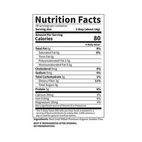 Garden of Life, Raw Organics Golden Milled Flaxseed, 396 Grams