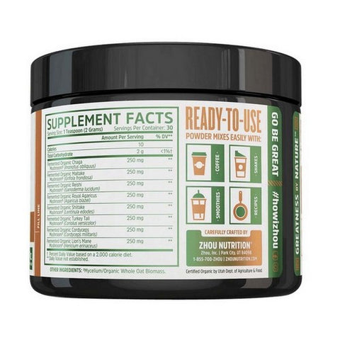 Zhou Nutrition, Mushroom 8-Plex, 2.14 Oz