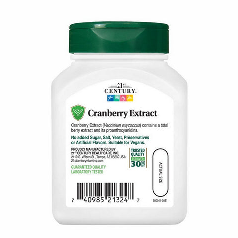 21st Century, 21st Century Standardized Cranberry Extract Vegetarian Capsules, 60 Caps