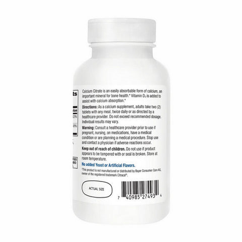 21st Century, 21st Century Calcium Citrate Maximum + D3 Tablets, 120 Tabs