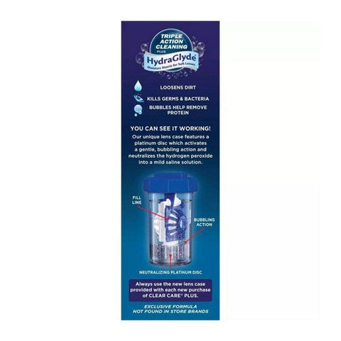Clear Care, Plus 3% Hydrogen Peroxide Cleaning And Disinfecting Solution, 12 Oz