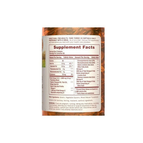 Sundown Naturals, Triple Omega 3-6-9, 200 Softgels