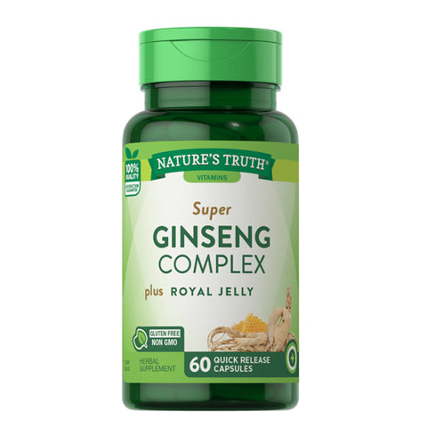 Nature's Truth, Super Ginseng Complex Plus Royal Jelly Quick Release Capsules, 800 Mg, 60 Caps