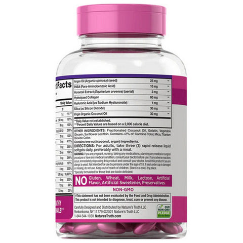 Nature's Truth, Gorgeous Hair - Skin & Nails Gummies Natural Fruit Flavor, 165 Caps