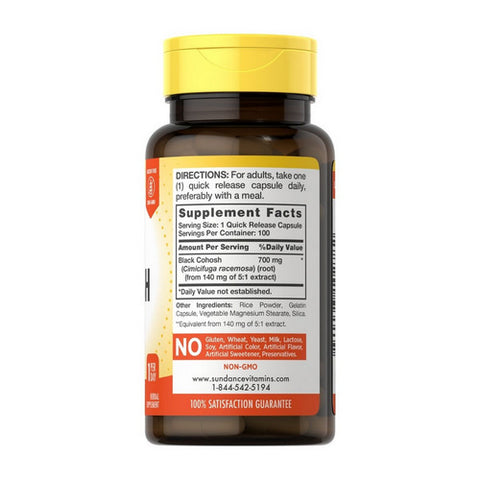 Sundance, Black Cohosh Quick Release Capsules, 100 Caps