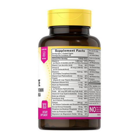 Sundance, ABC Complete Women'S Multivitamin & Mineral Formula Coated Caplets, 60 Tabs