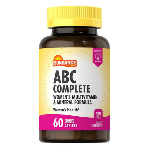 Sundance, ABC Complete Women'S Multivitamin & Mineral Formula Coated Caplets, 60 Tabs