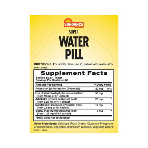 Sundance, Vitamins Super Water Pill Caplets, 60 Tabs