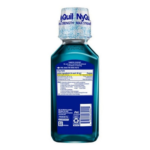 NyQuil, Severe+ Vapocool Cold & Flu Liquid, 12 Oz