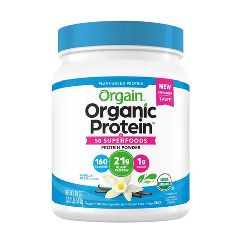 Orgain, Organic Protein & Superfoods, Vanilla Bean 1.12 lbs
