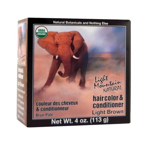Light Mountain, Natural Hair Color And Conditioner Light Brown, Light-Brown 4 Oz
