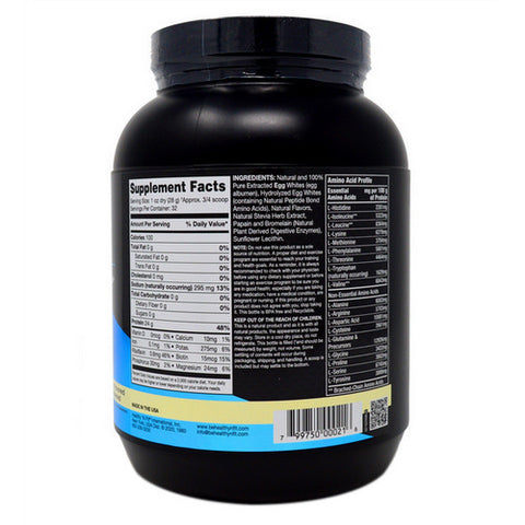 Healthy 'n Fit, Egg Protein Powder, 0, Vanilla 2 lb