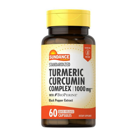 Sundance, Vitamins Standardized Turmeric Curcumin Complex Quick Release Capsules, 1000 mg, 60 Tabs