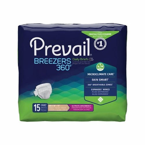 First Quality, Unisex Adult Incontinence Brief Medium Size 3, Count of 15