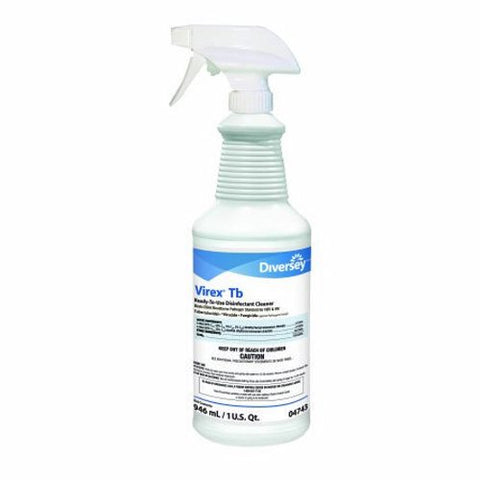 Lagasse, Surface Disinfectant Cleaner Virex  Tb Quaternary Based Liquid 32 oz. NonSterile Bottle Lemon Scent, 32 Oz