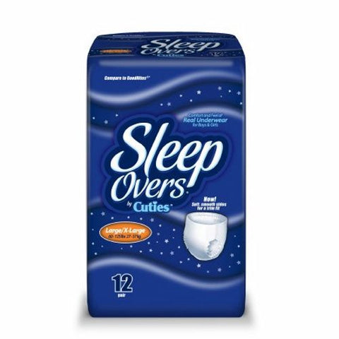 First Quality, Unisex Youth Absorbent Underwear Sleep Overs Pull On with Tear Away Seams Large And X-Large Disposable Heavy Absorbency, Case Of 4
