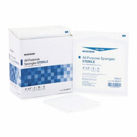McKesson, Nonwoven Sponge 4 X 4 Inch 4-Ply Sterile 16-602317, Case Of 24