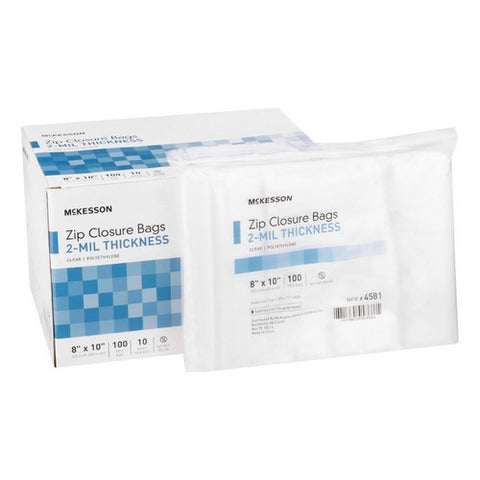 McKesson, Zip Closure Bag McKesson 8 X 10 Inch Polyethylene Clear, Box Of 10