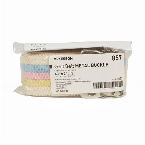 McKesson, Gait Belt 60 Inch Length Pastel Stripe 857, Count of 48
