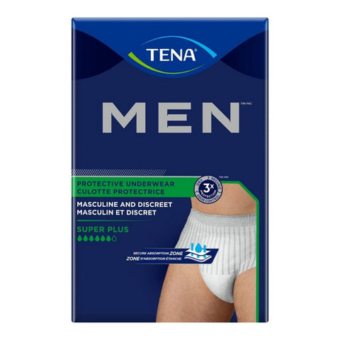 Tena, Male Adult Absorbent Underwear TENA  Men Super Plus Pull On with Tear Away Seams Medium / Large Disp, Count of 16
