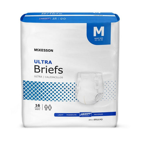 McKesson, Unisex Adult Incontinence Brief Ultra Medium Disposable Heavy Absorbency, Count of 6
