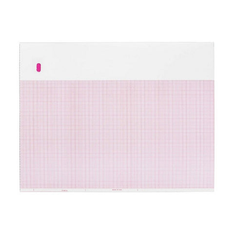 Vyaire, ECG Recording Paper GE Thermal 8-1/2 X 11 Inch Z-Fold Red Grid, Count of 1