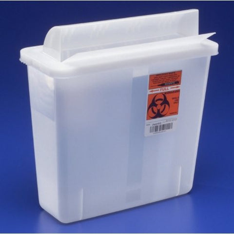 Cardinal, Sharps Container Translucent Base 11 H X 10-3/4 W X 4-3/4 D Inch 851201, Count of 20