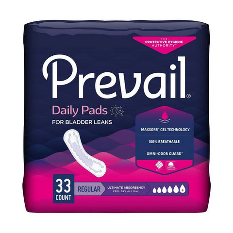First Quality, Bladder Control Pad Prevail  Daily Pads Ultimate 16 Inch Length Heavy Absorbency Polymer Core One Si, Case Of 4