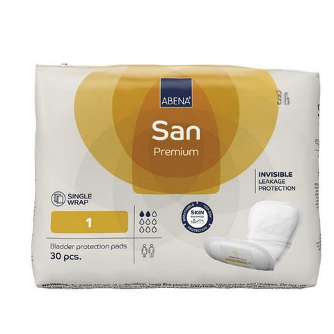 Abena, Bladder Control Pad Abri-San Premium 9 Inch Length Light Absorbency Fluff / Polymer Core Level 1 Adu, Count of 280