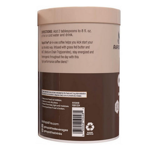 Rapid Fire, Ketogenic Coffee Metabolism, 7.93 Oz