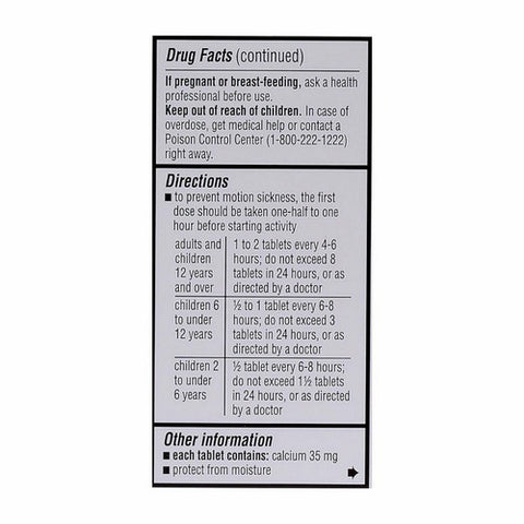 Major Pharmaceuticals, Driminate, 50 mg, 100 Tabs