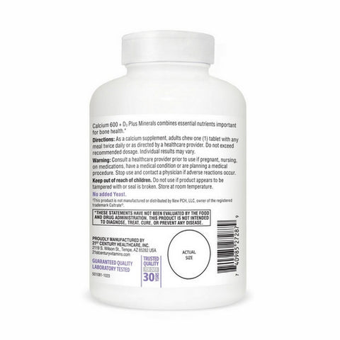 21st Century, Calcium 600 Plus D3 + Minerals Fruit Punch, 75 Chewable Tabs